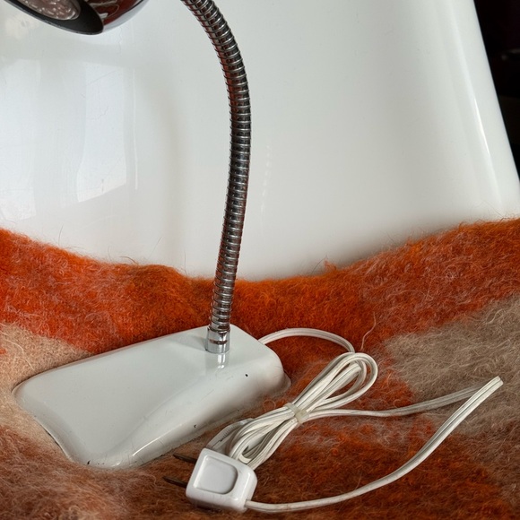 Vintage Lamp Gooseneck 60s Chrome Space Age Atomic Light Working Condition - Picture 12 of 16